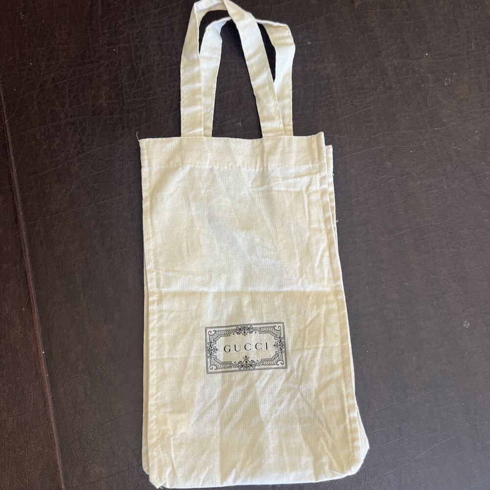 GUCCI Dust Bag Cotton, With Handles, 12 Inches X 7 Inches